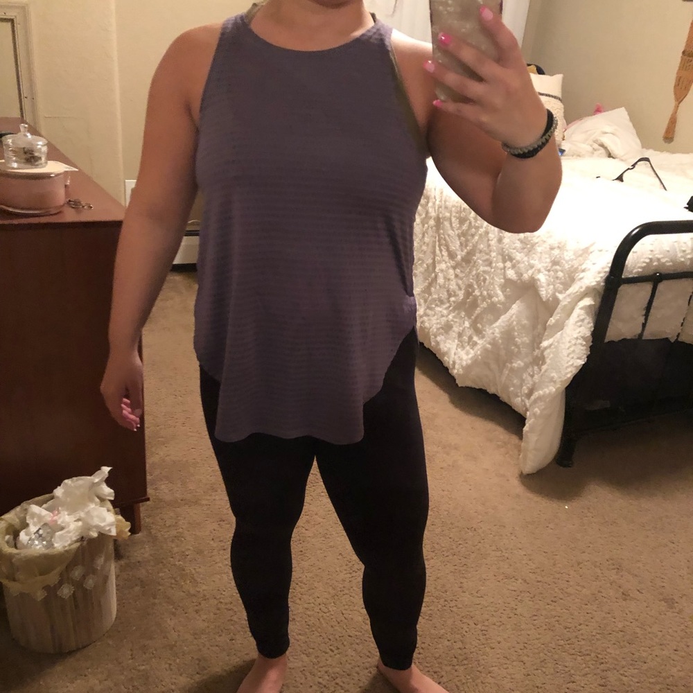 Purple athletic tank top